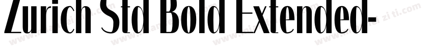 Zurich Std Bold Extended字体转换